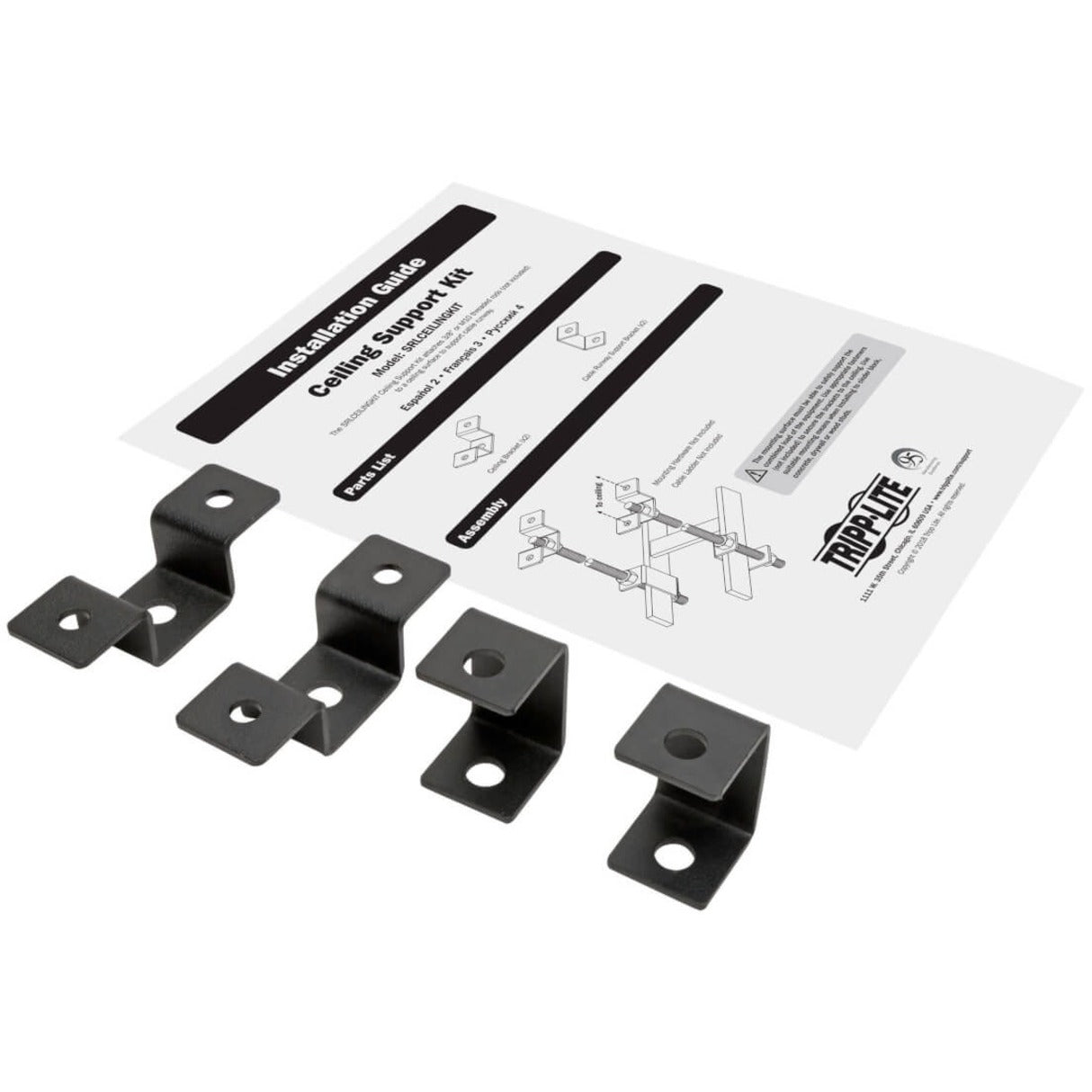 Tripp Lite SRLCEILINGKIT Ceiling Support Kit for 12 in. or 18 in. Cable Runway, Straight and 90-Degree