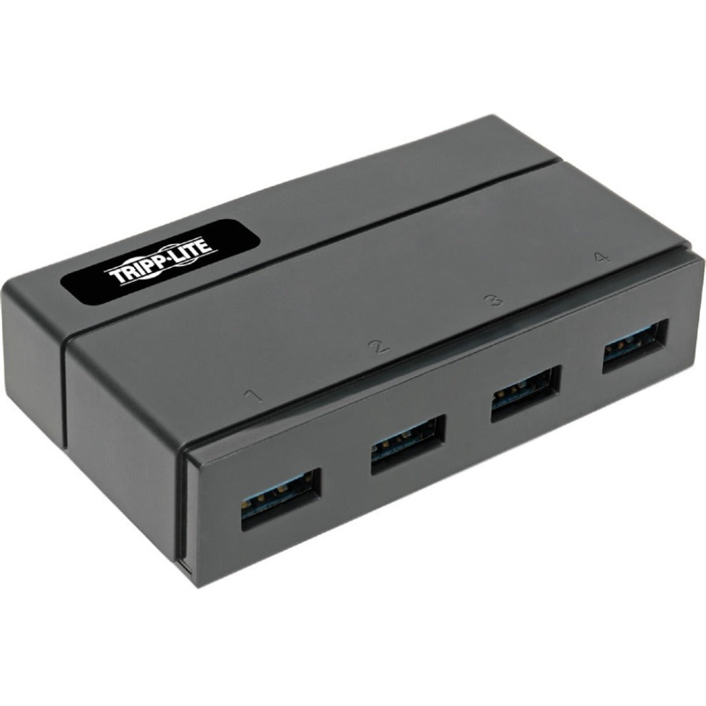 Tripp Lite U360-004-2F 4-Port USB 3.0 SuperSpeed Hub for Data and USB Charging, USB-A, BC 1.2, 2.4A