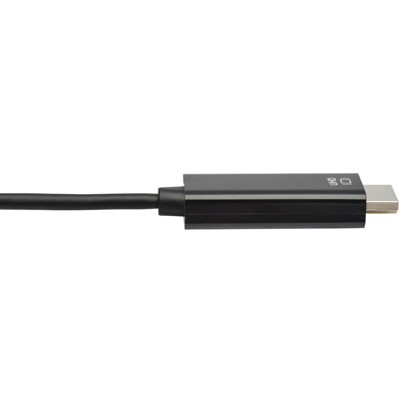 Tripp Lite U444-003-H4K6BE USB-C to HDMI Adapter, Black, 3 ft., Plug & Play, HDCP 2.2, Reversible