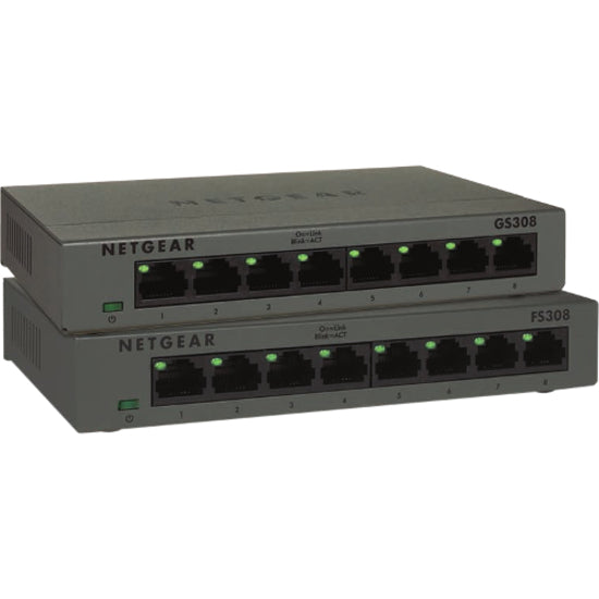 Netgear GS308-300PAS GS308 Ethernet Switch, 8-port Gigabit Unmanaged