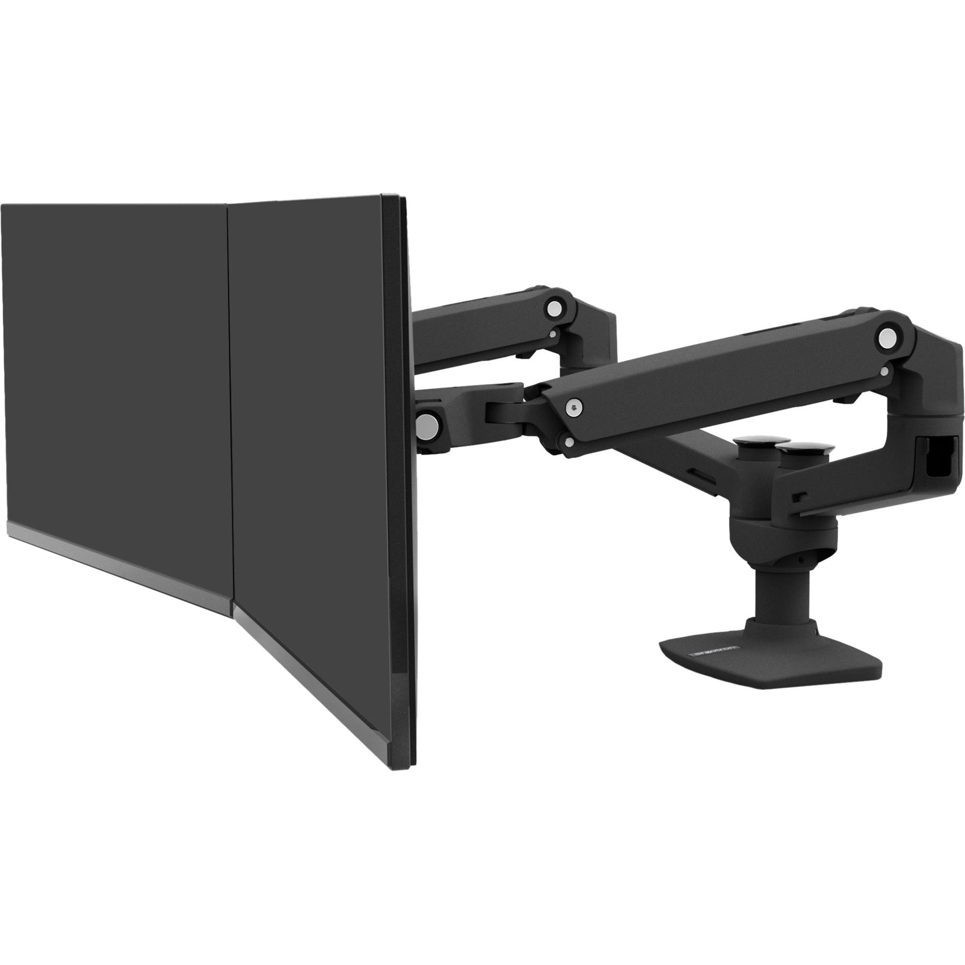 Ergotron 45-245-224 LX Dual Side-by-Side Arm Matte Black, Mounting Arm for Monitor