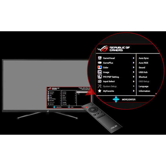 Asus XG438Q ROG Strix 43" 4K UHD Gaming Monitor, 120Hz Refresh Rate, FreeSync 2, 99% DCI-P3 Color Gamut