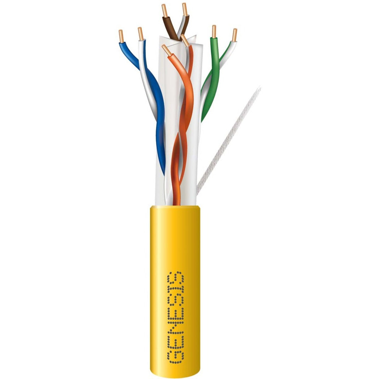 Genesis 50921102 Cat.6 UTP Network Cable, 1000 ft, Yellow, Power-sum Near End Crosstalk (PSNEXT), Minimized Near-End Crosstalk (NEXT), Sunlight Resistant, Stranded