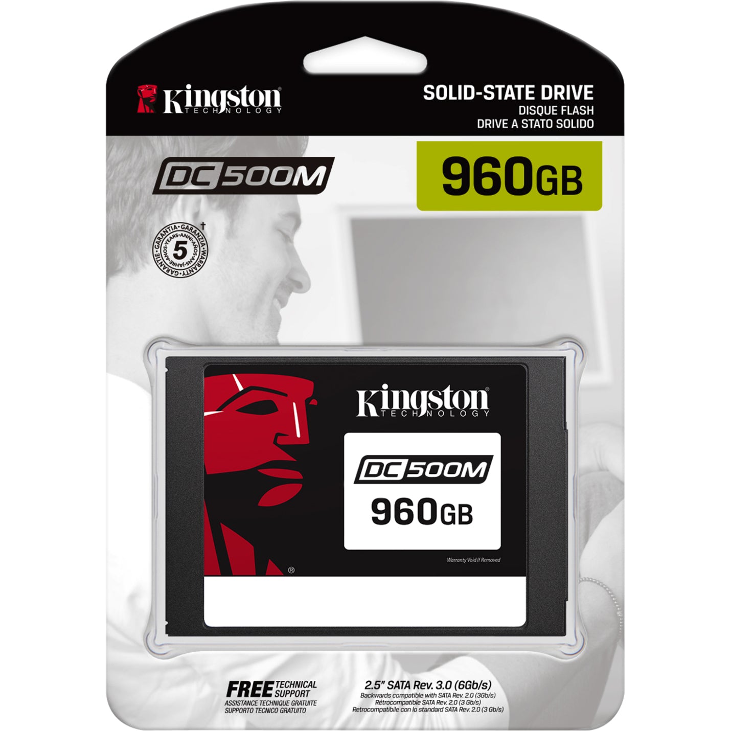 Kingston SEDC500M/960G DC500M (Mixed-Use) 2.5" Enterprise SATA SSD, 960GB, 5 Year Warranty