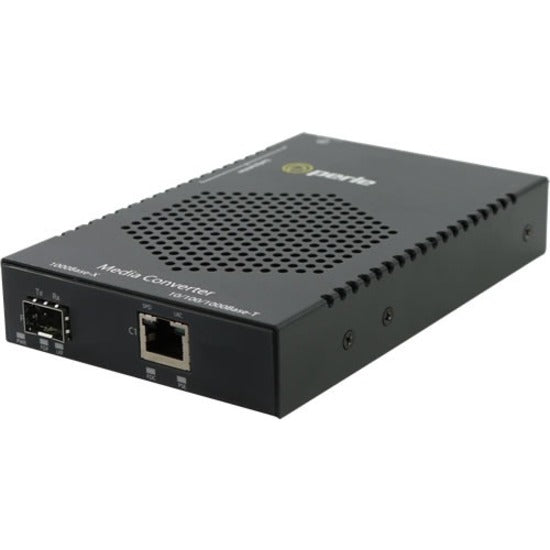 Perle 05079344 S-1110HP-SFP Transceiver/Media Converter, Gigabit Ethernet, 10/100/1000Base-T, 1000Base-X, Twisted Pair, Optical Fiber, 328.08 ft