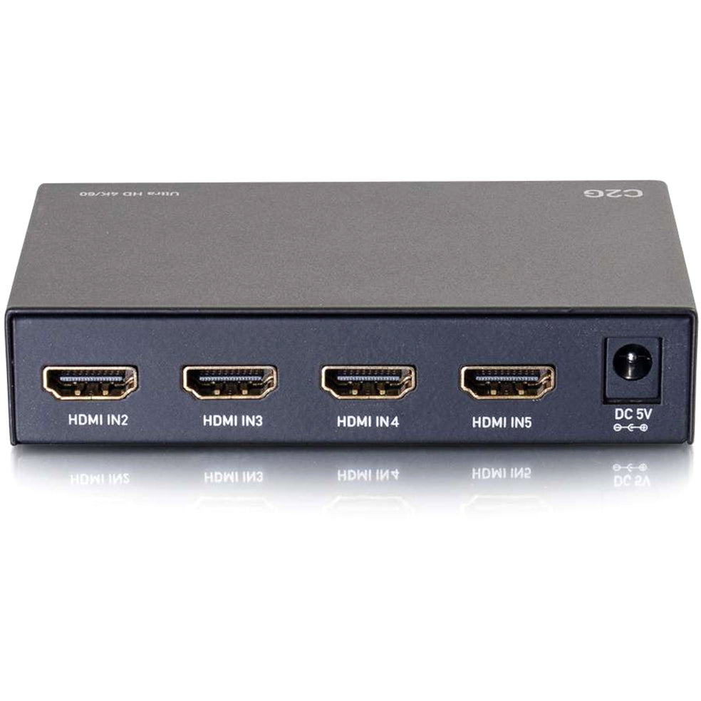 C2G 41397 HDMI Selector Switch - 5-Port 4K 60Hz UltraHD HDMI Switch, Black