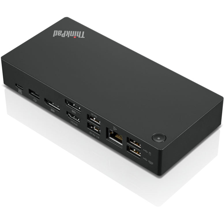 Lenovo 40AS0090US ThinkPad USB-C Dock Gen 2, 5 USB Ports, HDMI, DisplayPort, RJ-45, 60W Power Supply