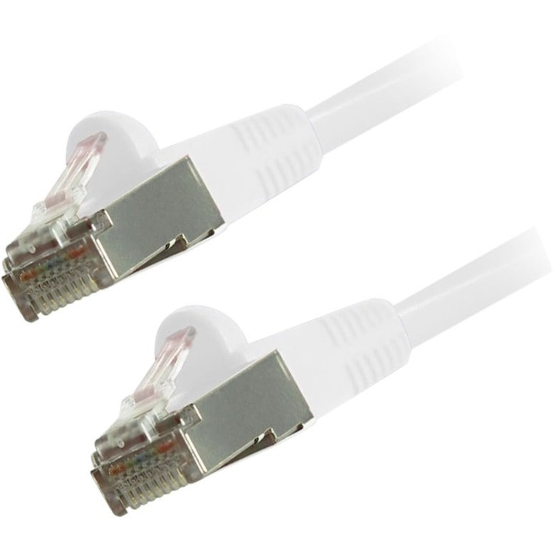 Comprehensive CAT6STP-100WHT Cat6 Snagless Shielded Ethernet Cables, White, 100ft, Stranded, Molded, 1 Gbit/s