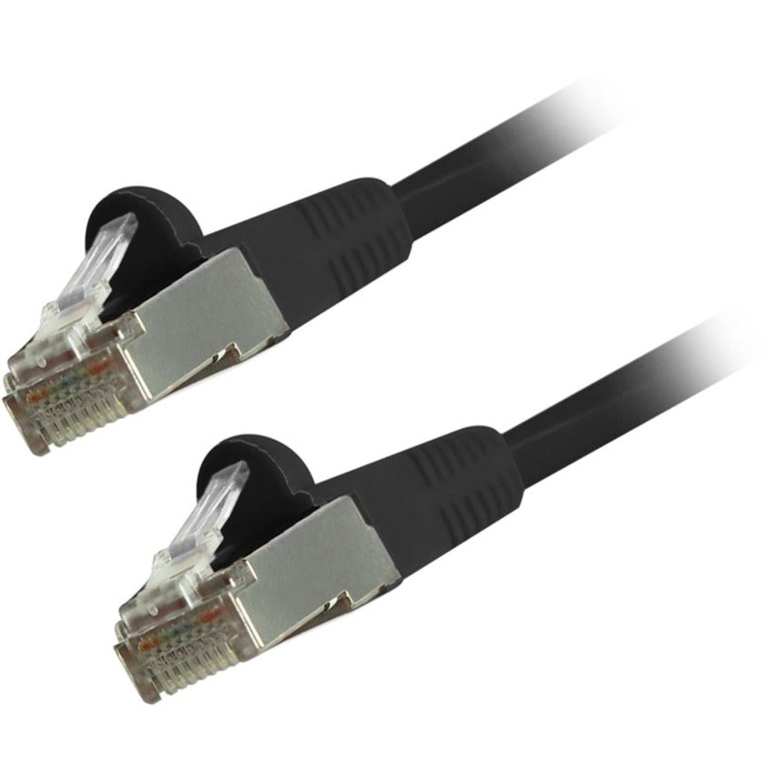Comprehensive CAT6STP-5BLK Cat6 Snagless Shielded Ethernet Cables, Black, 5ft, Stranded, Molded, 1 Gbit/s