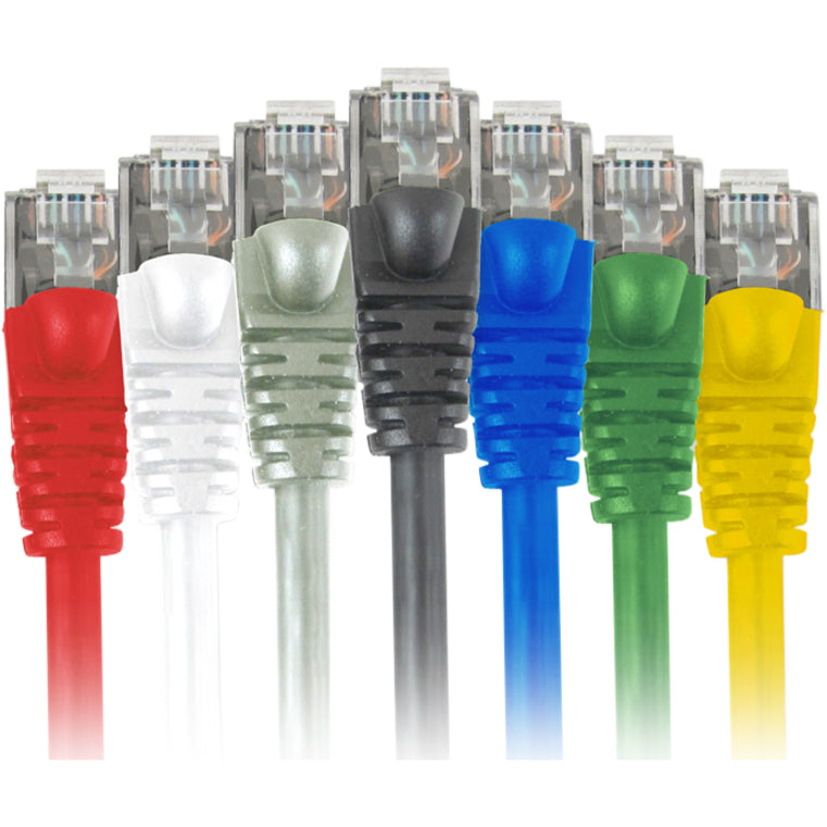 Comprehensive CAT6STP-10BLK Cat6 Snagless Shielded Ethernet Cables, Black, 10ft, Stranded, Molded, 1 Gbit/s