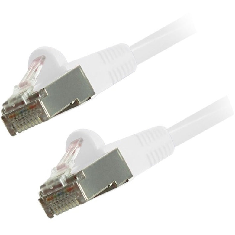 Comprehensive CAT6STP-50WHT Cat6 Snagless Shielded Ethernet Cables, White, 50ft, Stranded, Molded, 1 Gbit/s