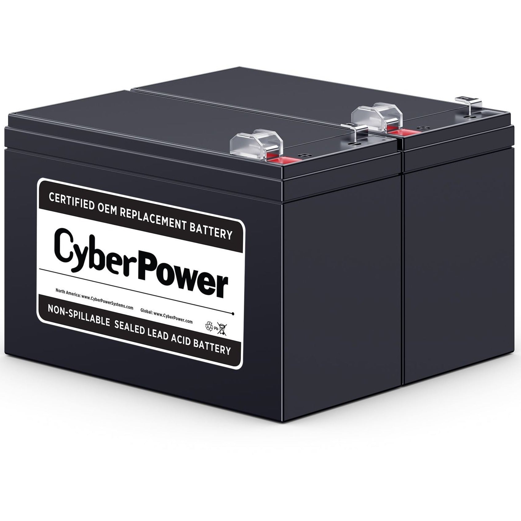 CyberPower RB1290X2 Replacement Battery Unit, 12V DC, 9000mAh, Lead Acid