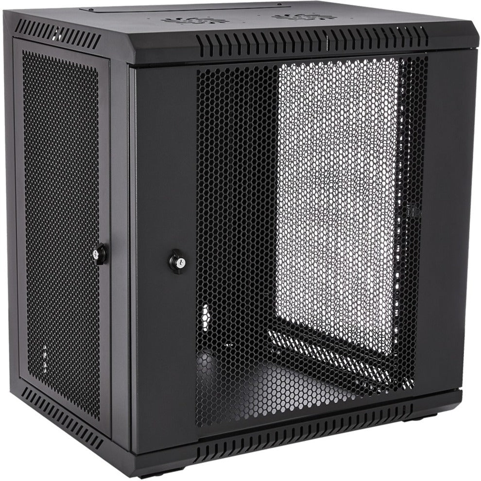 V7 RMWC12UV450-1N 12U Rack Wall Mount Vented Enclosure, 5 Year Warranty, No Assembly Required, RoHS Certified