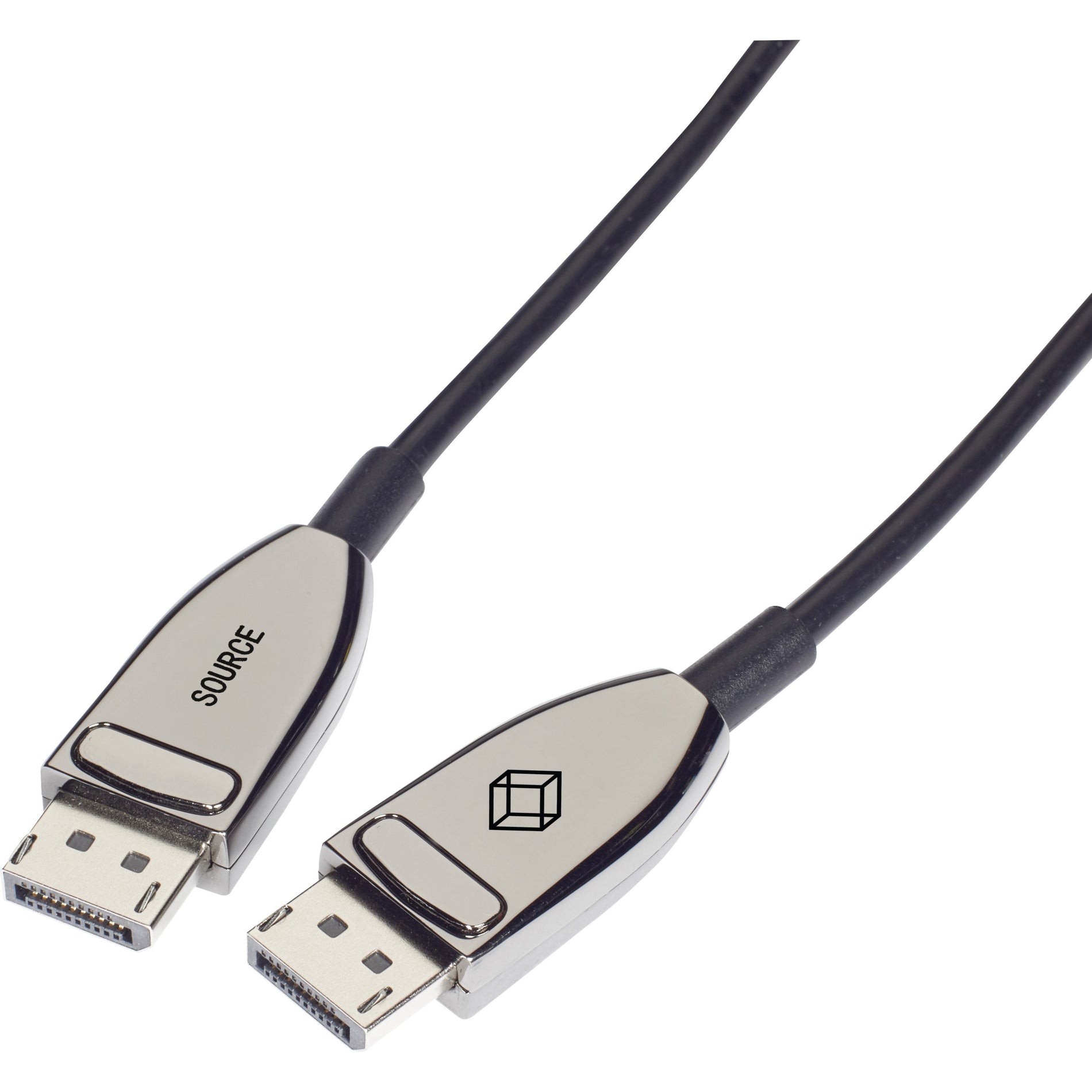 Black Box AOC-HL-DP4-15M DisplayPort 1.4 Active Optical Cable, 49.21 ft, Plug & Play, Flexible, 32.4 Gbit/s