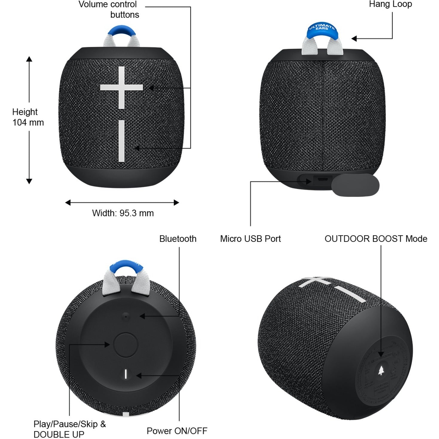 Ultimate Ears WONDERBOOM 2 Portable Wireless Speaker System [Discontinued]