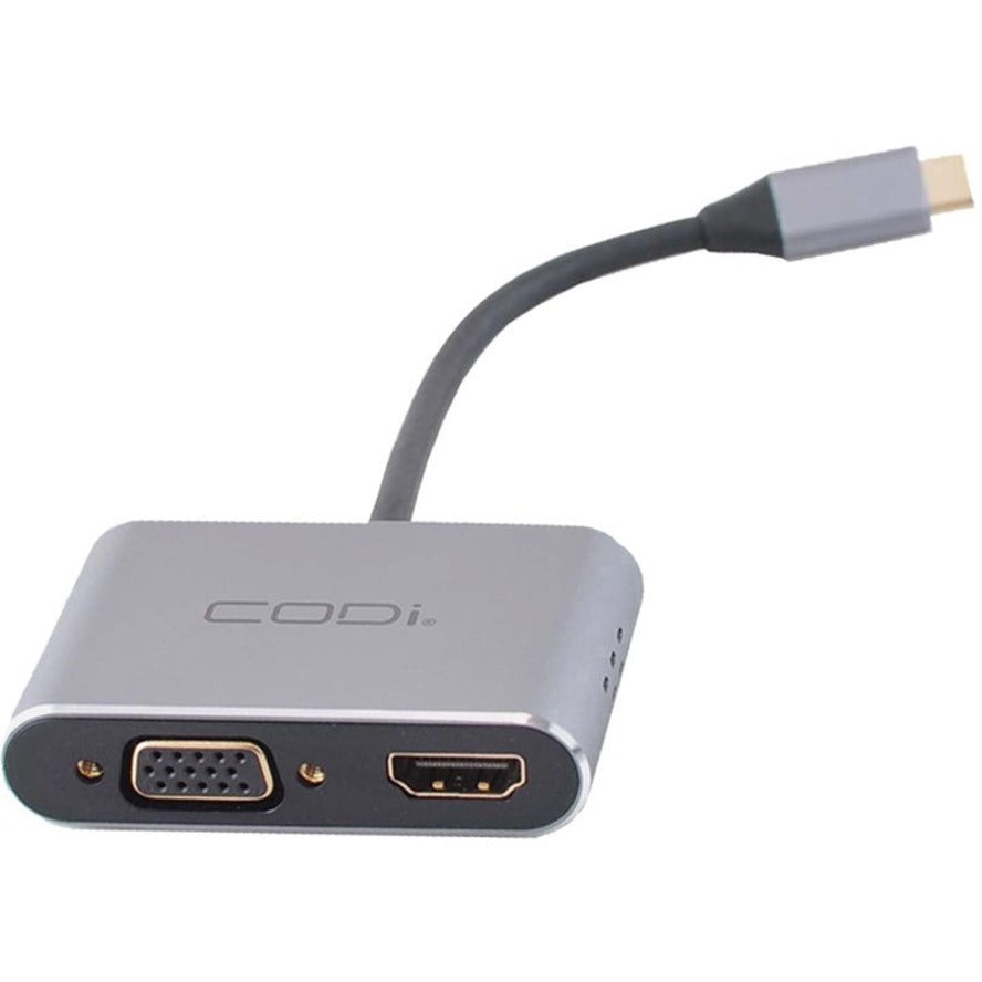 CODi A01063 4-In-1 USB-C Display Adapter (HDMI, VGA, USB-C PD, USB-A 3.0)