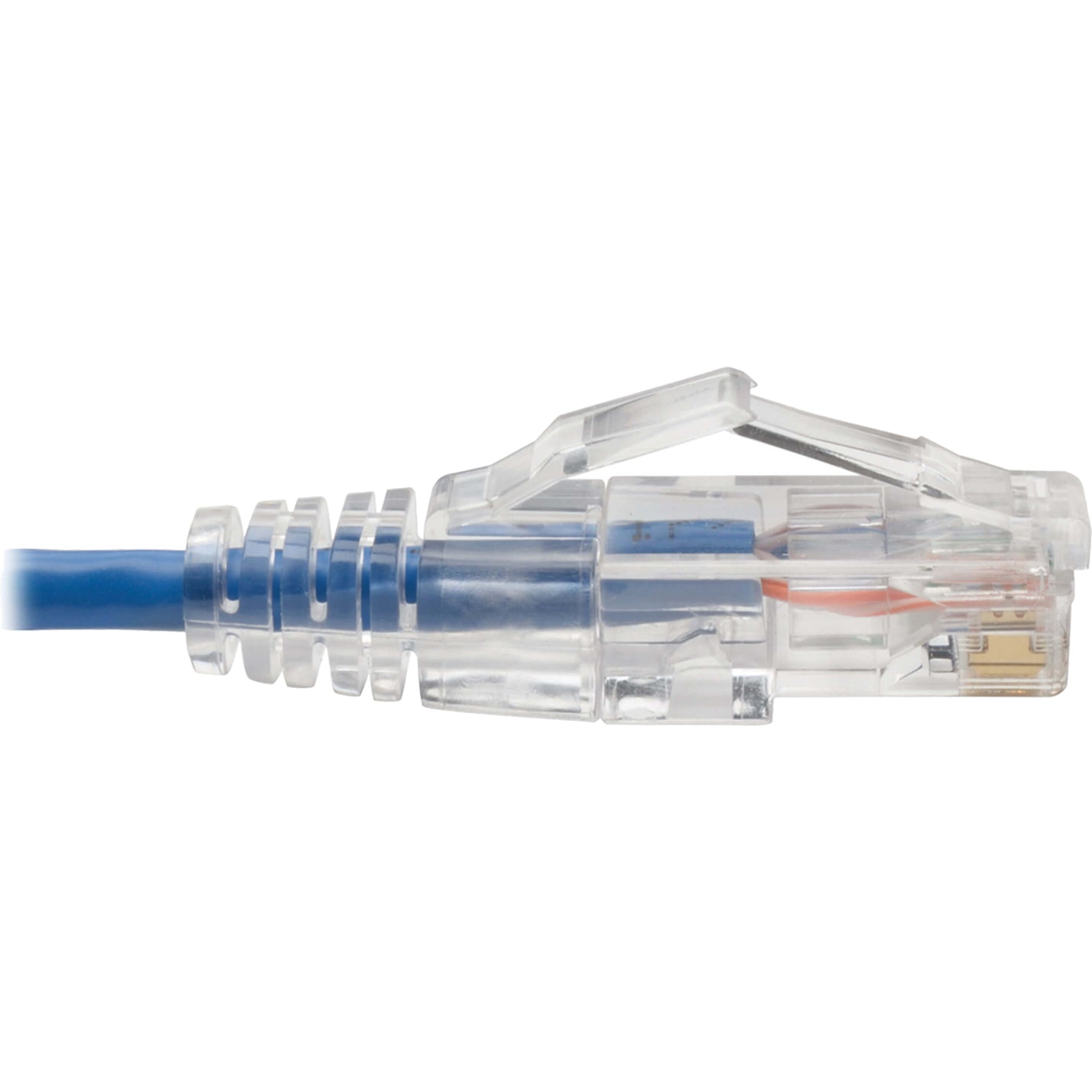 Tripp Lite N201-S8N-BL Cat6 UTP Patch Cable (RJ45) - M/M, Gigabit, Snagless, Molded, Slim, Blue, 8 in.