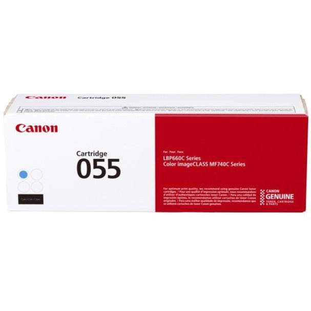 Canon 3015C001 Cartridge 055 Cyan - Original Laser Toner, 2,100 Pages