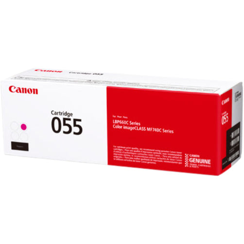 Canon 3014C001 imageCLASS Toner 055 Magenta, Original Laser Cartridge - 1 Pack (2100 Pages)