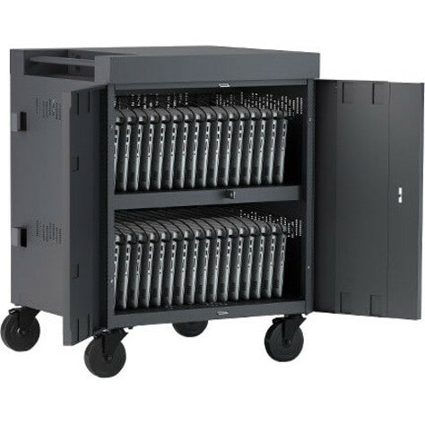 Bretford TVC32USBC-CK Pre-wired CUBE Cart, 32 Device Charging Cart with USB Port, Compact and Durable