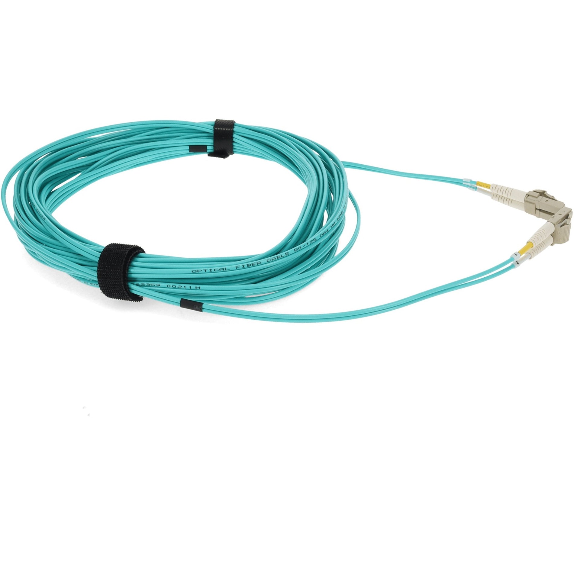 AddOn ADD-LC-LC-3M5OM4P 3m LC (Male) to LC (Male) Straight Aqua OM4 Duplex Plenum Fiber Patch Cable, 9.80 ft
