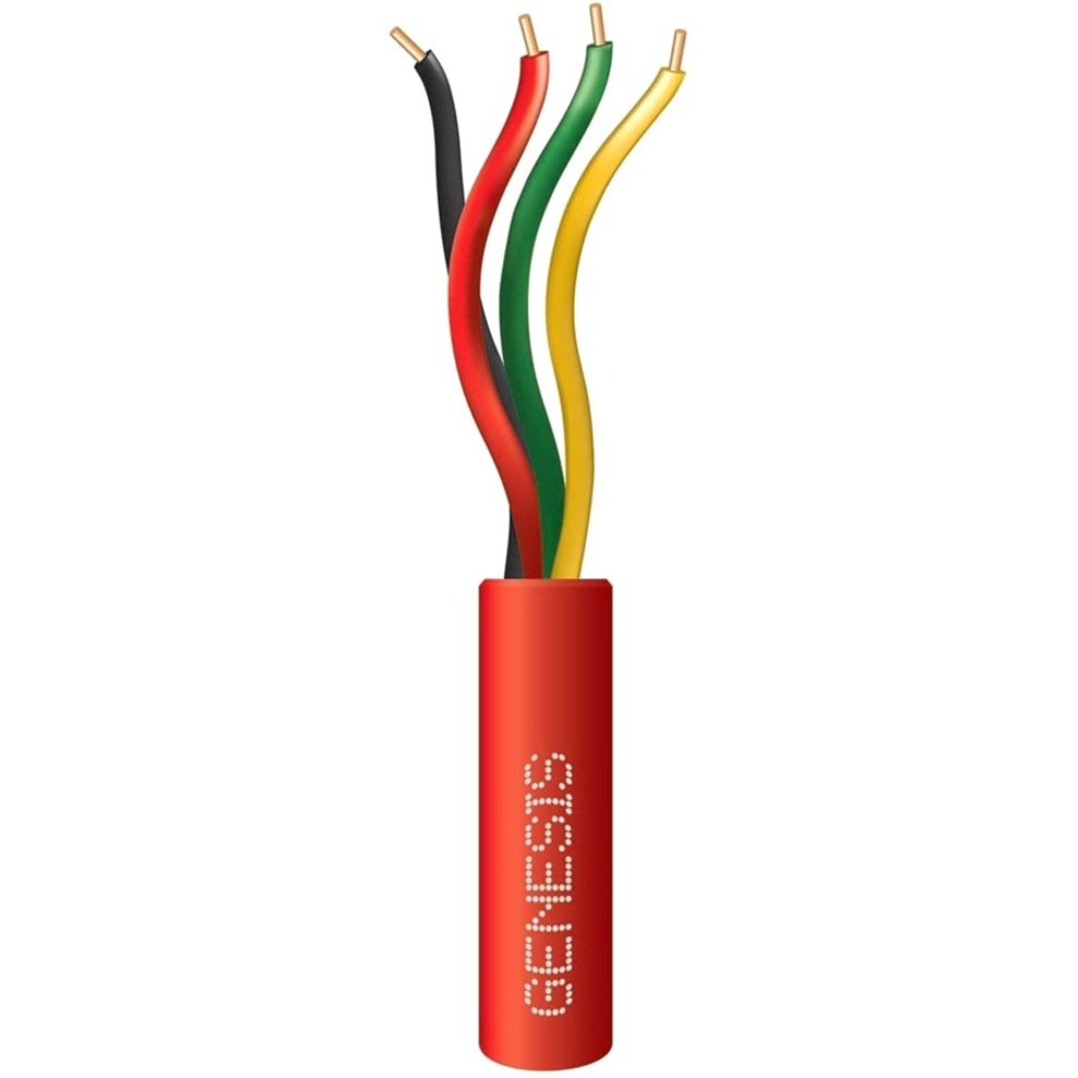 Genesis 43015804 Bare Wire Control Cable, 22 AWG, 500 ft, Red, Sunlight Resistant