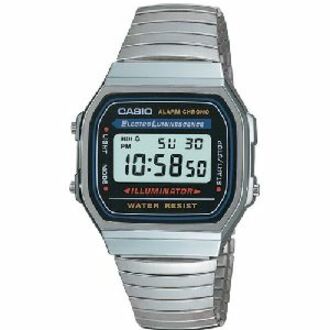 Casio A168W-1 Classic Wrist Watch - Men, Casual, Digital, Quartz