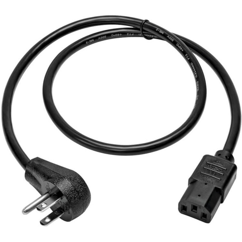 Tripp Lite P006-003-15D Standard Power Cord, 3 ft, 10A, 125V AC, Black