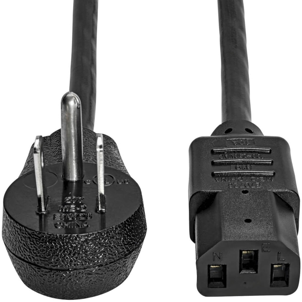 Tripp Lite P006-003-15D Standard Power Cord, 3 ft, 10A, 125V AC, Black