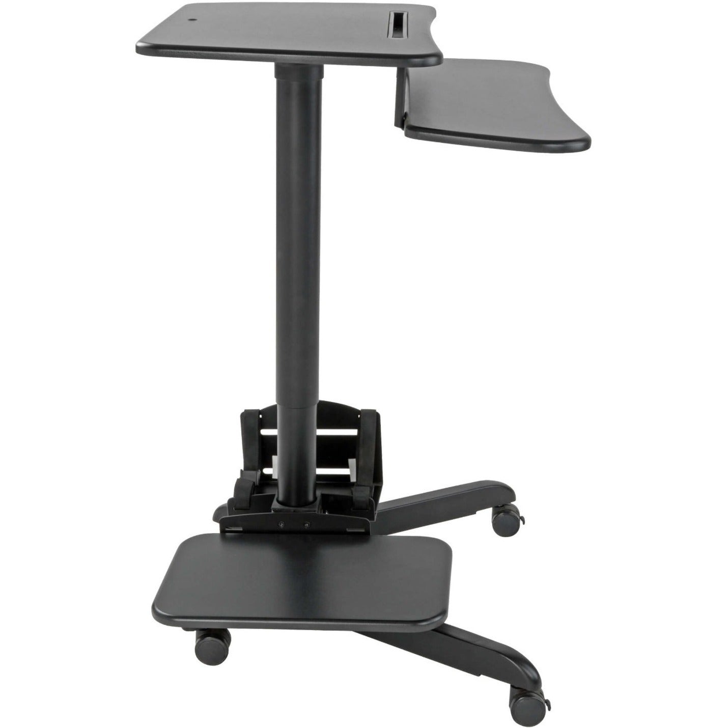 Tripp Lite WWSSRDSTC Rolling Desk TV/Monitor Cart - Height Adjustable, Locking Casters, Silver/Black
