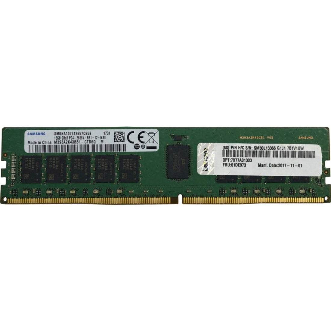 Lenovo 4ZC7A08708 16GB TruDDR4 Memory Module, High Performance RAM for Lenovo ThinkSystem Servers