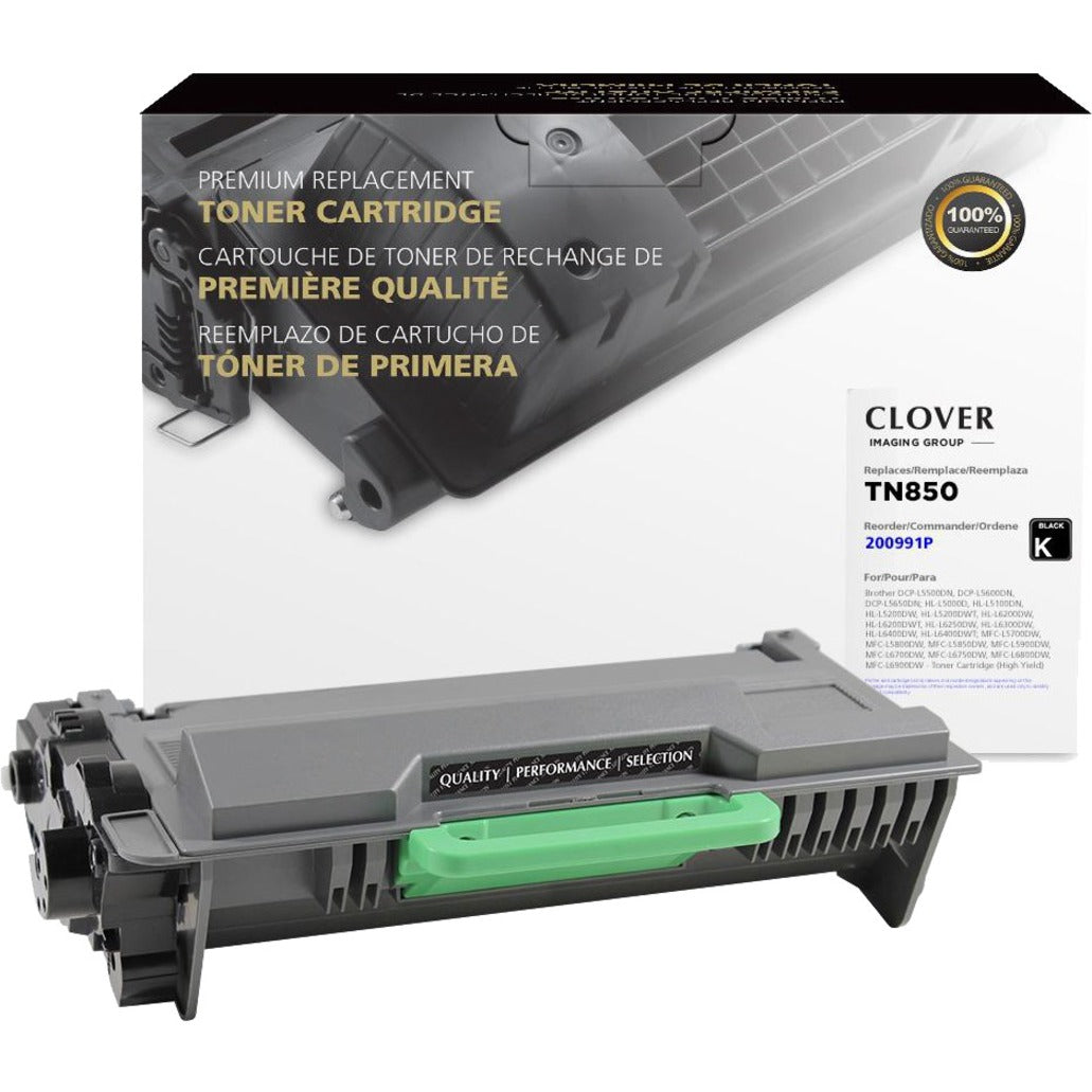Clover Technologies 200991P Remanufactured High Yield Toner Cartridge for Brother TN850, 2 Year Warranty, 8000 Pages