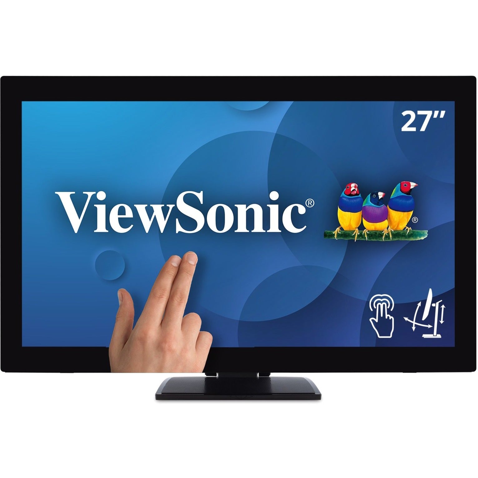 ViewSonic TD2760 27" Touch Display, 10-point Touch, Advanced Ergonomic Stand
