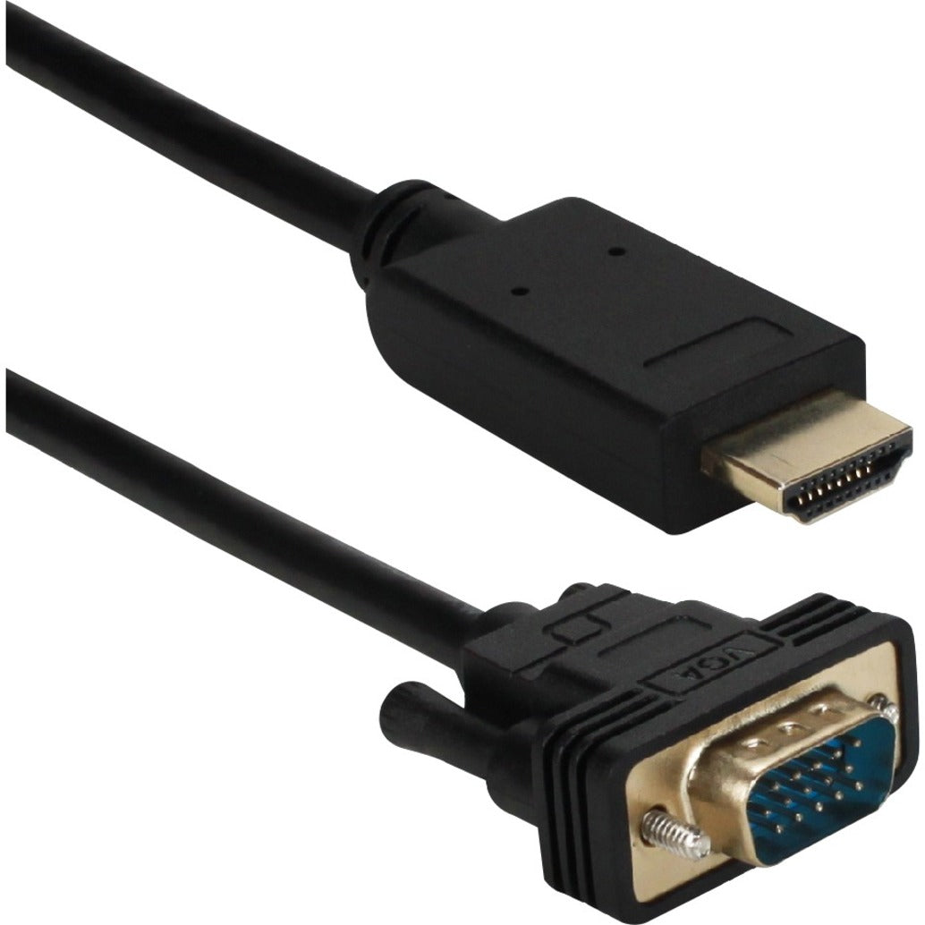 QVS XHDV-10 10ft HDMI to VGA Video Converter Cable, High Definition Audio/Video Transmission
