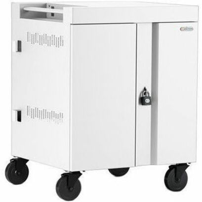 Bretford TVC32PAC-AW CUBE Cart Mobile Charging Cart, 32 Device Capacity, Arctic White