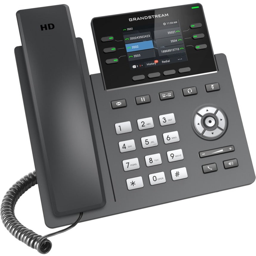 Grandstream GRP2613 3-line Carrier-Grade IP Phone, Corded Desktop, Color Display, Speakerphone