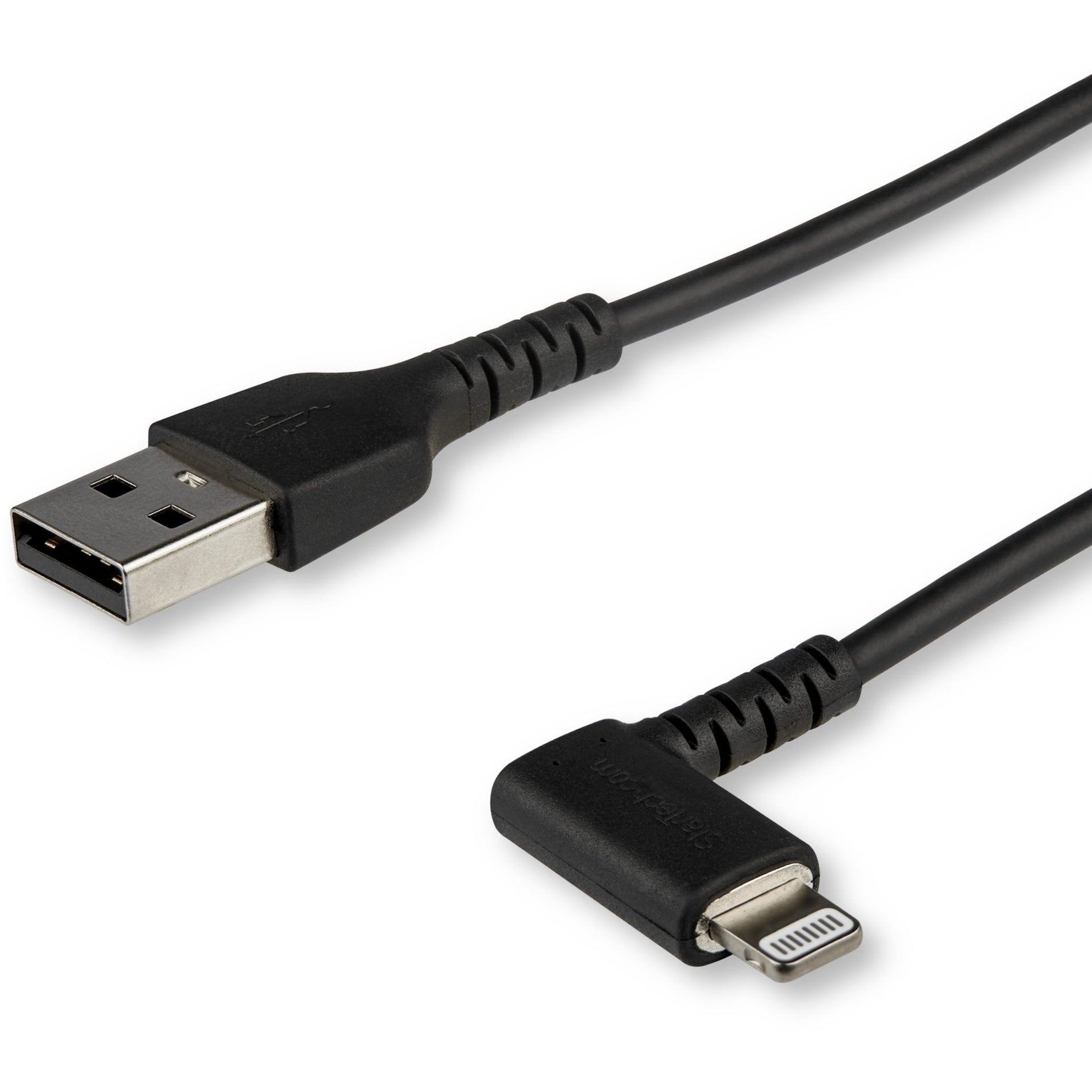 StarTech.com RUSBLTMM2MBR Lightning/USB Data Transfer Cable, 6.6Ft Heavy Duty Mfi Certified Cable, Black, USB to Lightning