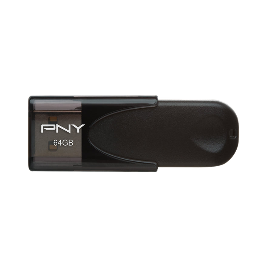 PNY P-FD64GATT4-GE 64GB Attaché 4 USB 2.0 Flash Drive, Slide, Key Ring, Capless, Durable, Lightweight