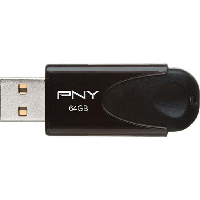 PNY P-FD64GATT4-GE 64GB Attaché 4 USB 2.0 Flash Drive, Slide, Key Ring, Capless, Durable, Lightweight