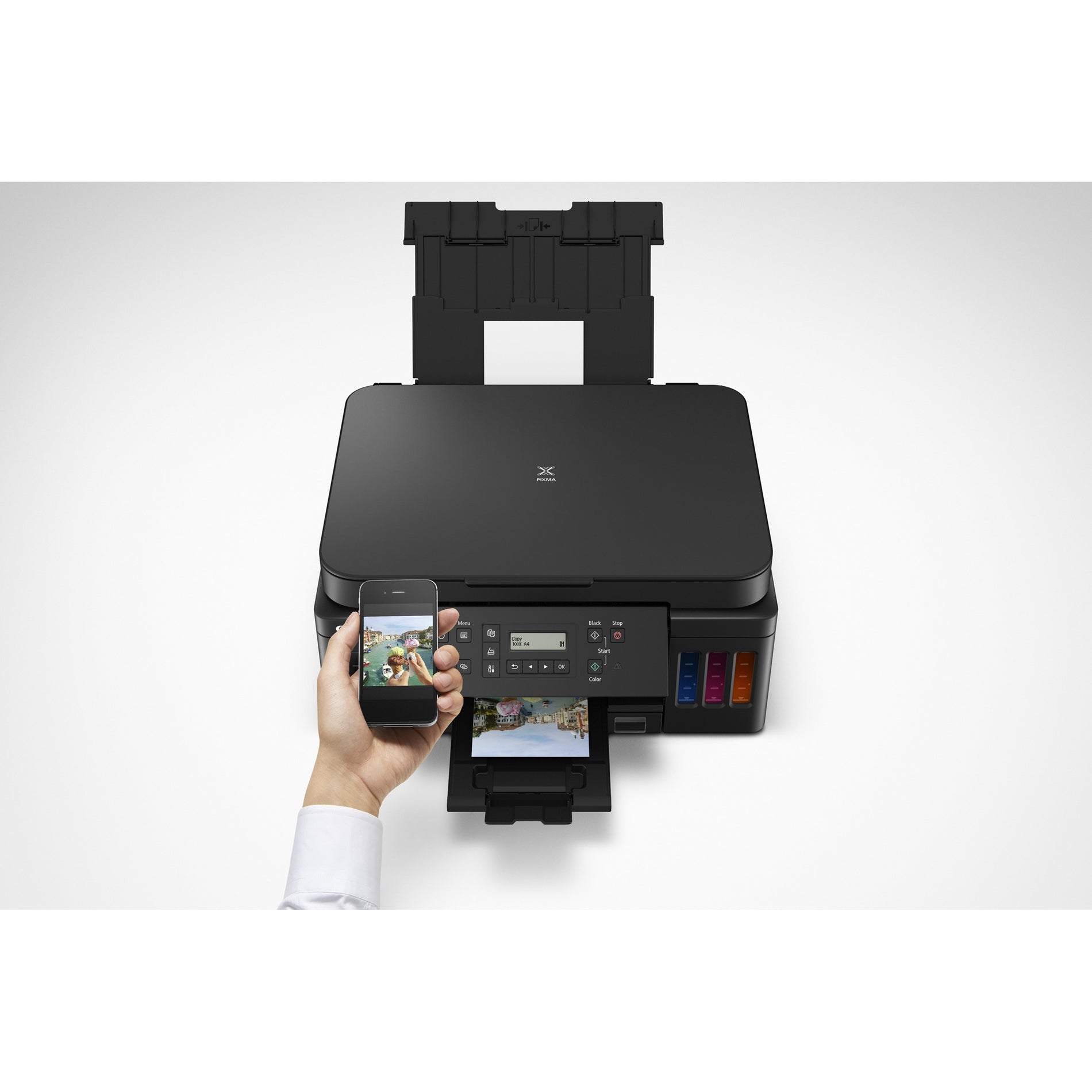 Canon 3112C002 PIXMA G5020 Wireless MegaTank Inkjet Printer, Color, 1 Year Warranty
