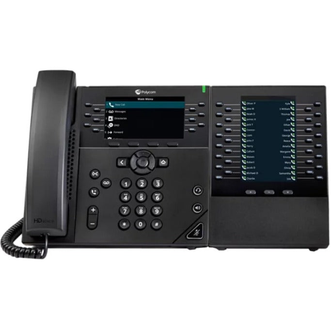 Poly 2200-48890-025 VVX EM50 Phone Expansion Module, Programmable Speed Dial, Busy Lamp Field (BLF), Call Transfer