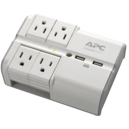 APC PE4WRU3 SurgeArrest Essential 4-Outlet Wall Tap with USB Charger, 120V, 1080J