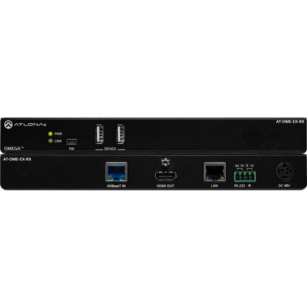 Atlona AT-OME-EX-RX HDBaseT Receiver for HDMI with USB, 4K Video, 328.08 ft Range