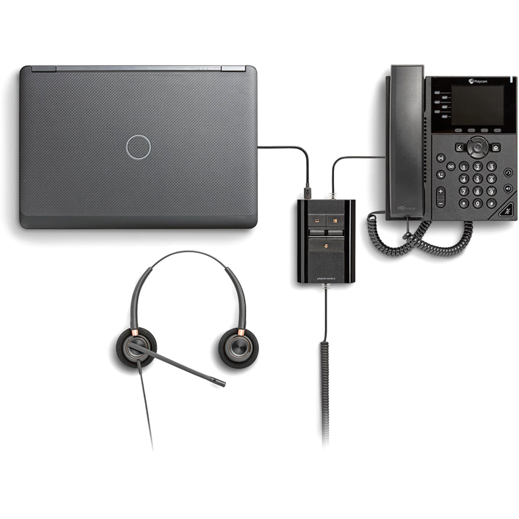 Plantronics 212164-01 Corded Switcher/Mixer for Quick Disconnect (QD) Headsets