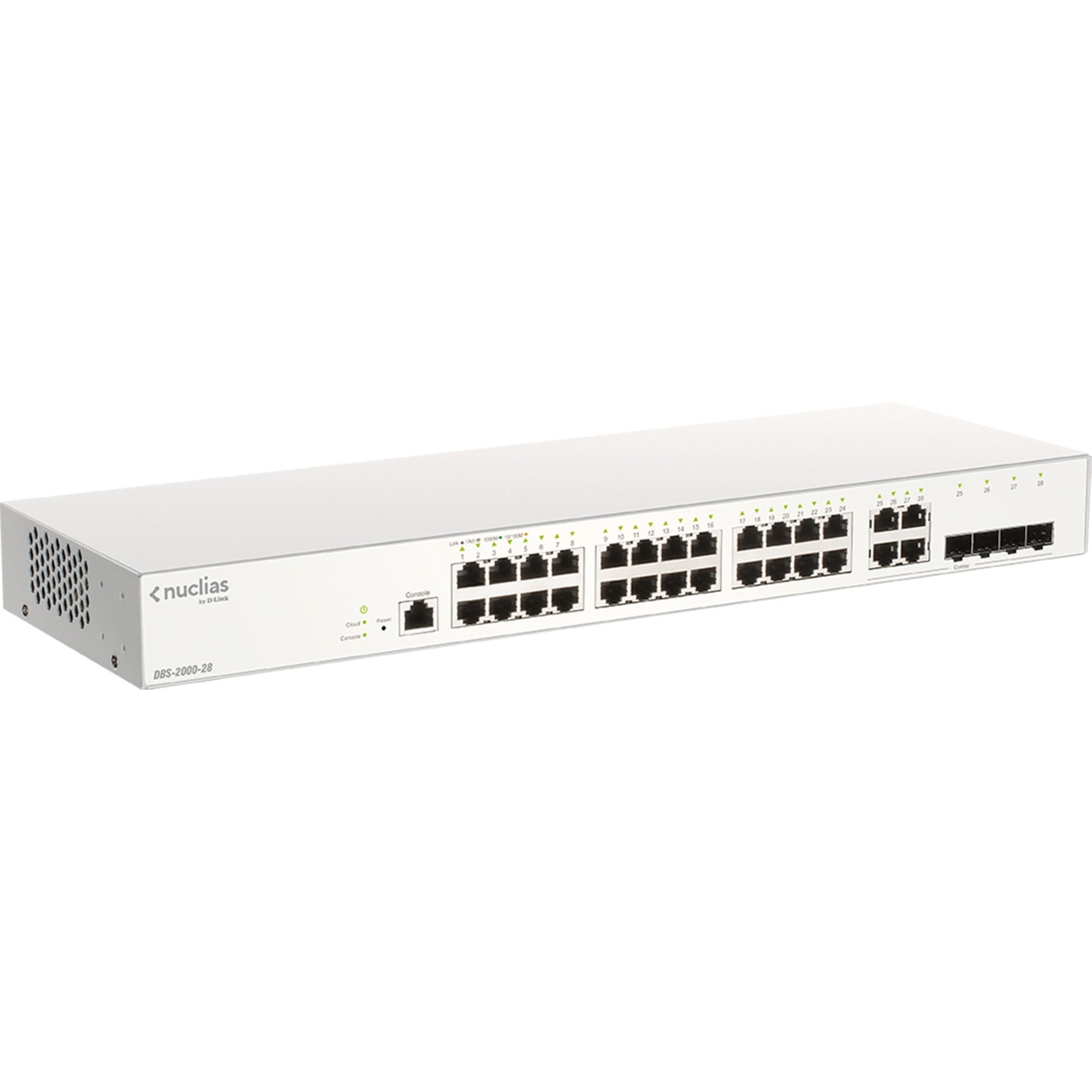 D-Link DBS-2000-28 28-Port Nuclias Cloud-Managed Switch, Gigabit Ethernet, Lifetime Warranty, Made in China