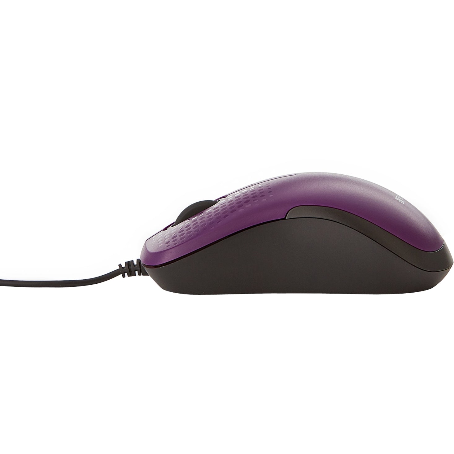Verbatim 70235 Silent Corded Optical Mouse - Purple, 3 Buttons, 4.92 ft Cable