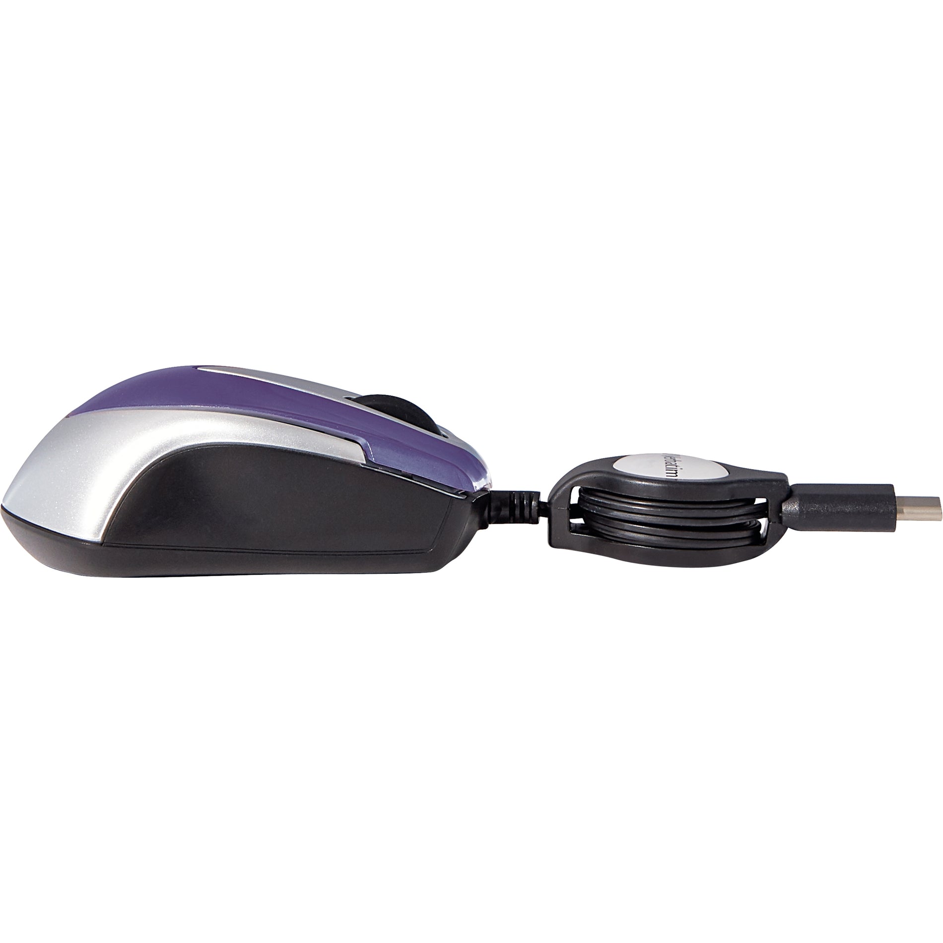 Verbatim 70238 USB-C Mini Optical Travel Mouse-Purple, 3 Buttons, Cable Connectivity