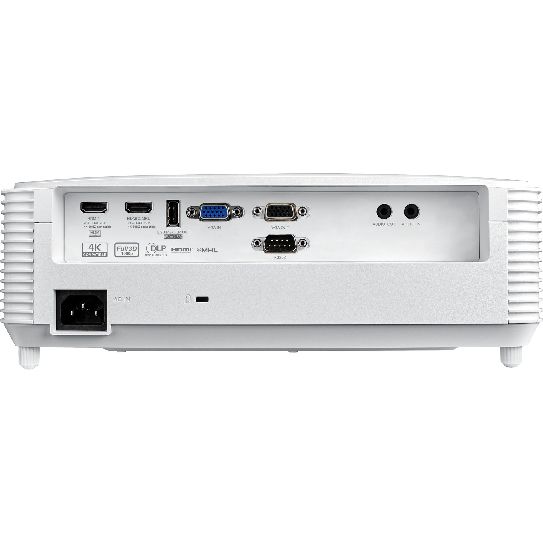 Optoma EH412ST 3D Short Throw DLP Projector - 16:9 (EH412ST) Rear image