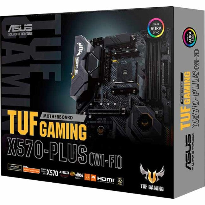 TUF GAMING X570-PLUSWI-FI Desktop Motherboard TUF GAMING X570-PLUS (WI-FI) - AMD X570 Chipset - Socket AM4 - ATX