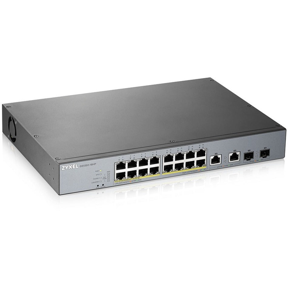 ZYXEL GS1350-18HP 16-port Gigabit PoE+ L2 Web Managed Switch (250W) w/2 SFP Uplink